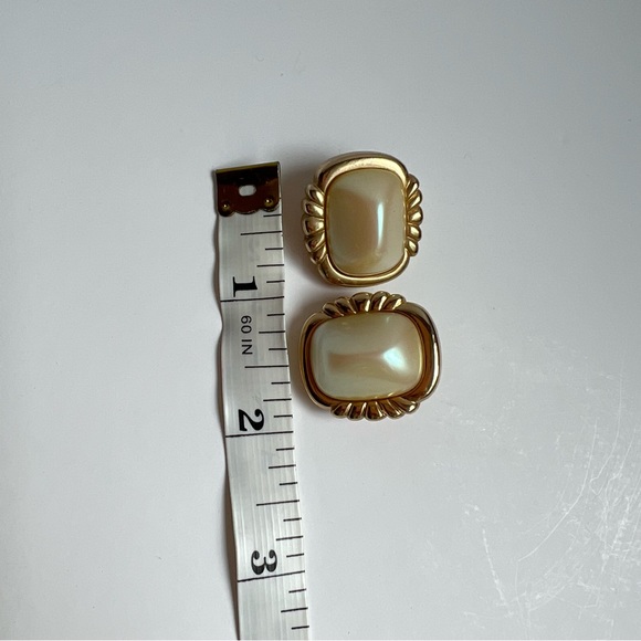 Vintage Signed Richelieu Faux Pearl Earrings - Picture 3 of 5